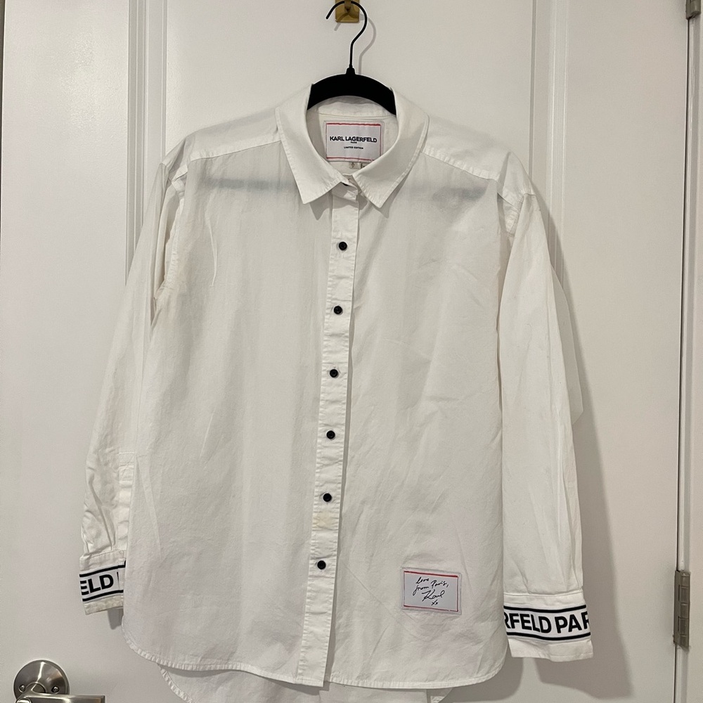 Karl Lagerfeld White Button-Up Shirt